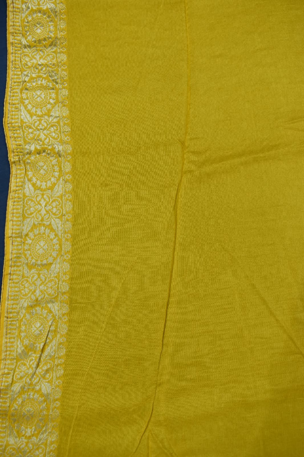 DARK BLUE& YELLOW- MONA SILK SAREE