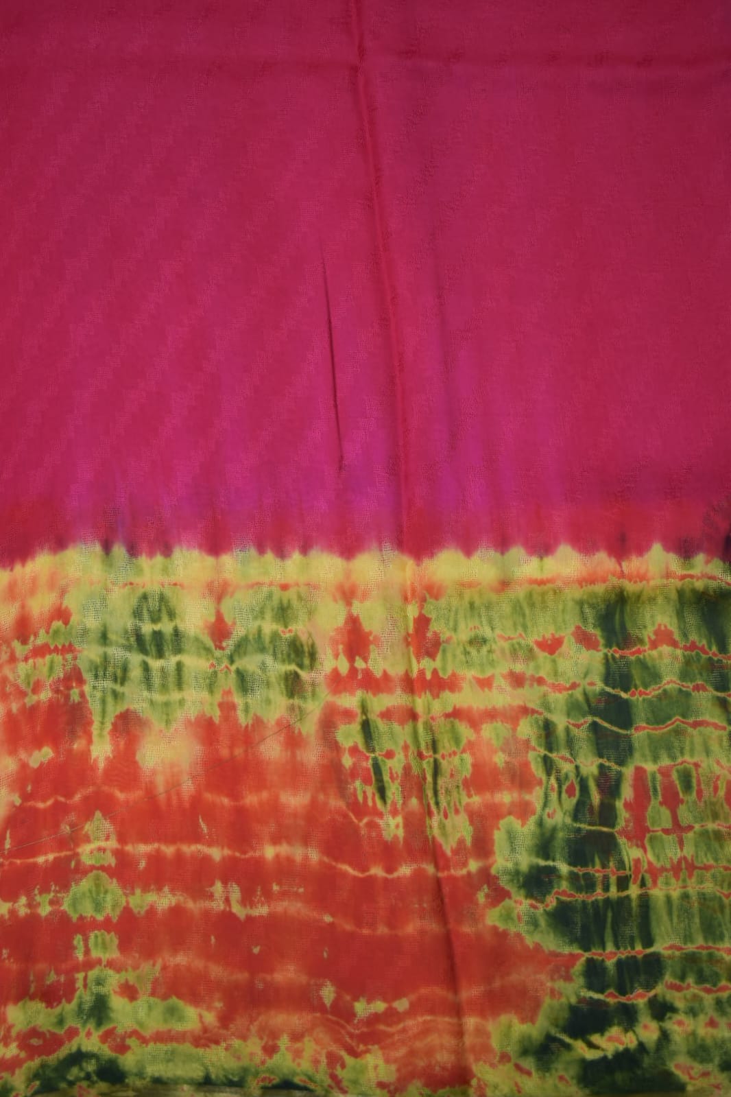 RED- GEORGETTE SAREER WITH SHIOBORI TIE & DIE