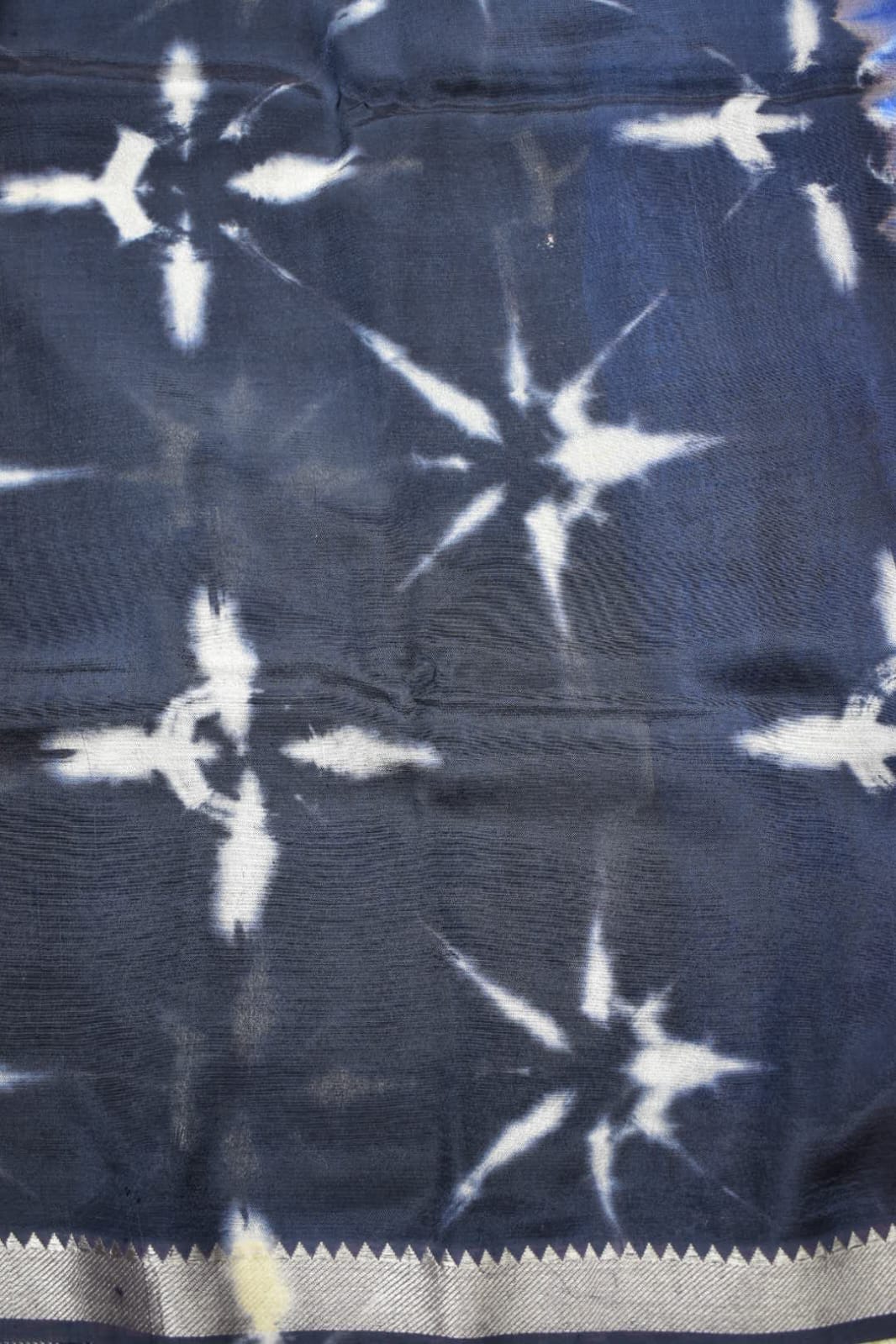 INDIGO BLUE- MANGALAGIRI SHIBORI SAREE