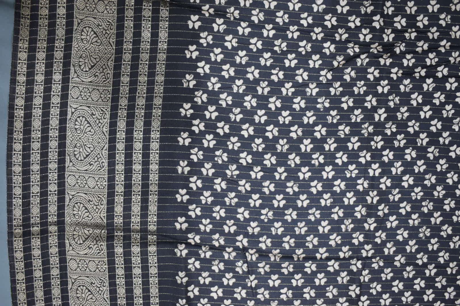 BROWN- KALAMKARI PRINT CHANDERI SAREE
