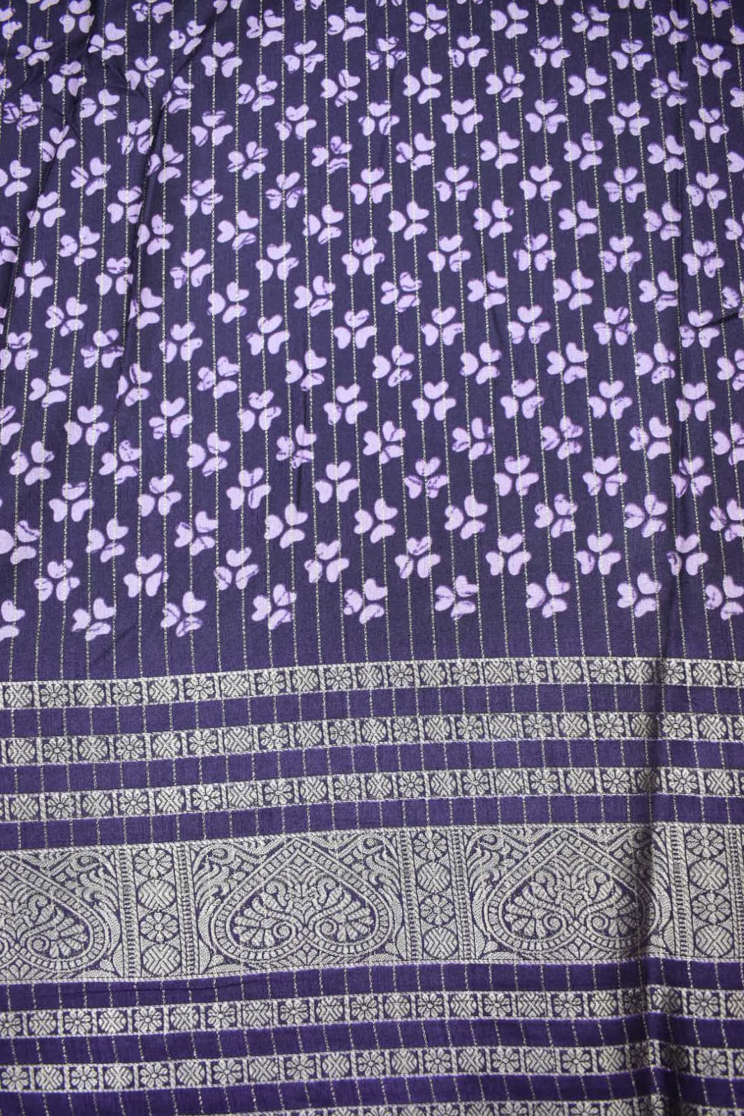 LAVENDER- KALAMKARI PRINT CHANDERI SAREE
