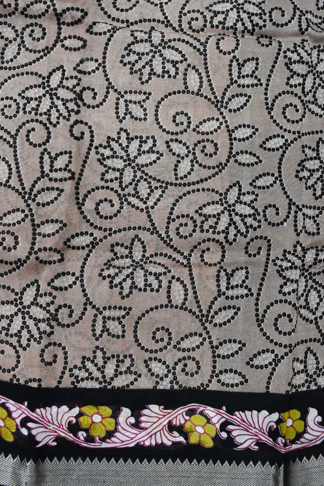 LIGHT BROWN- MANGALAGIRI SAREE DIGITAL PRINT