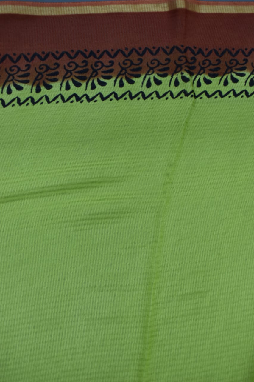 BURNT ORANGE- GEORGETTE SAREE WITH SHIOBORI TIE & DIE