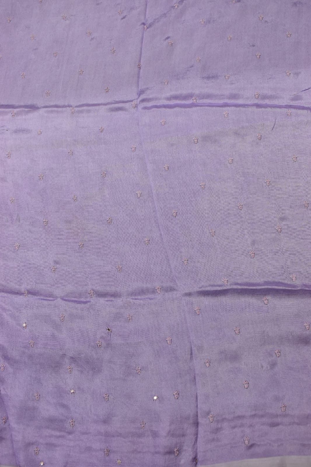 LIGHT BLUE - MANGALAGIRI SAREE WITH ALLOVER CHIP WORK