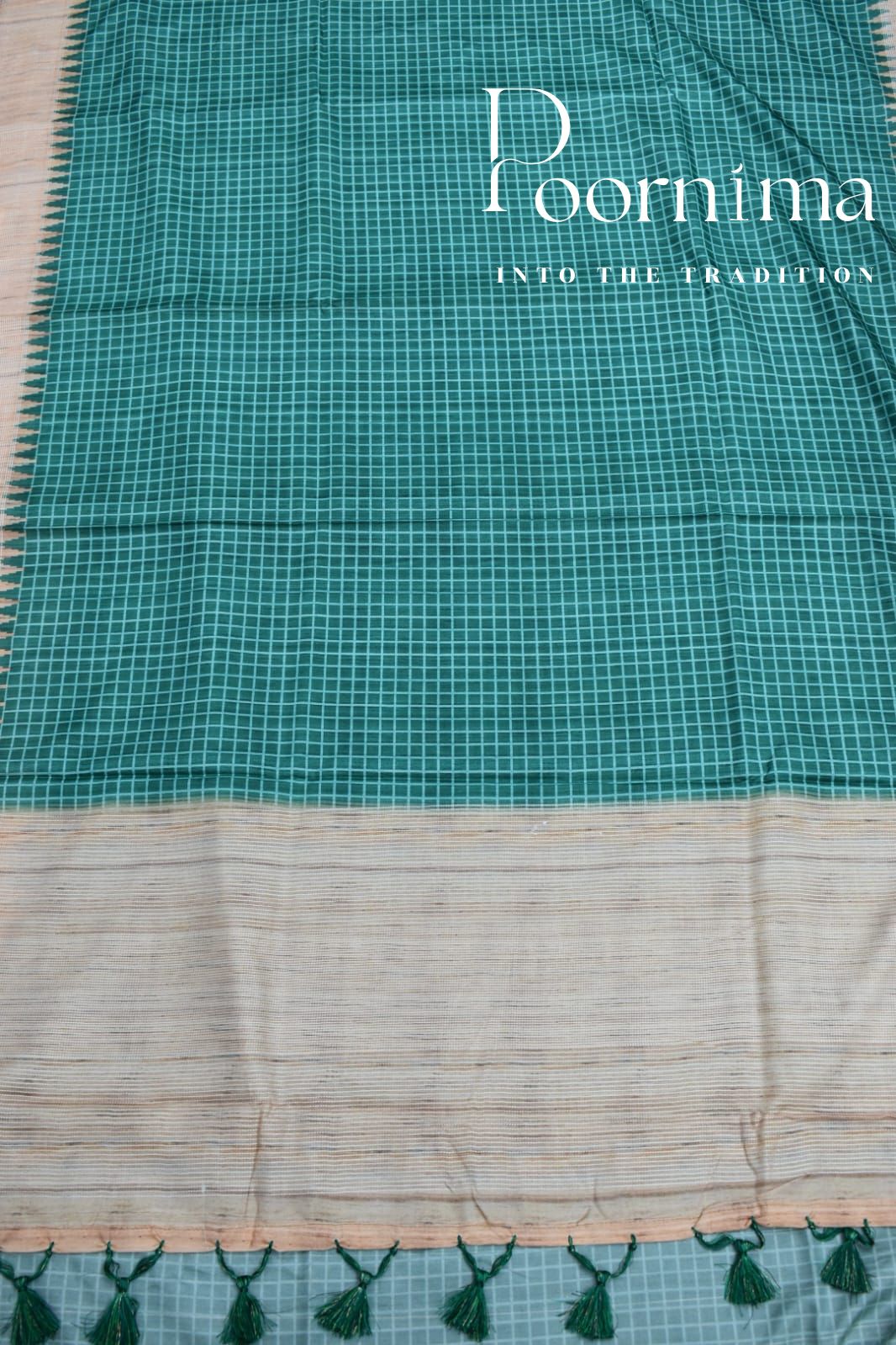 RAMA GREEN- FANCY SAREE WITH BLOUSE PIECE