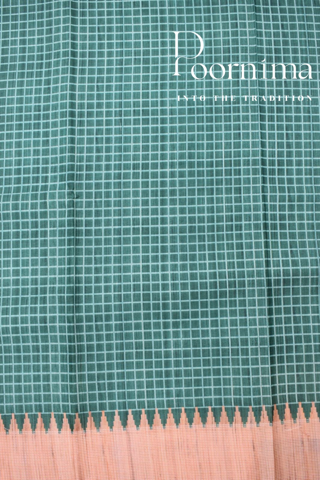 RAMA GREEN- FANCY SAREE WITH BLOUSE PIECE