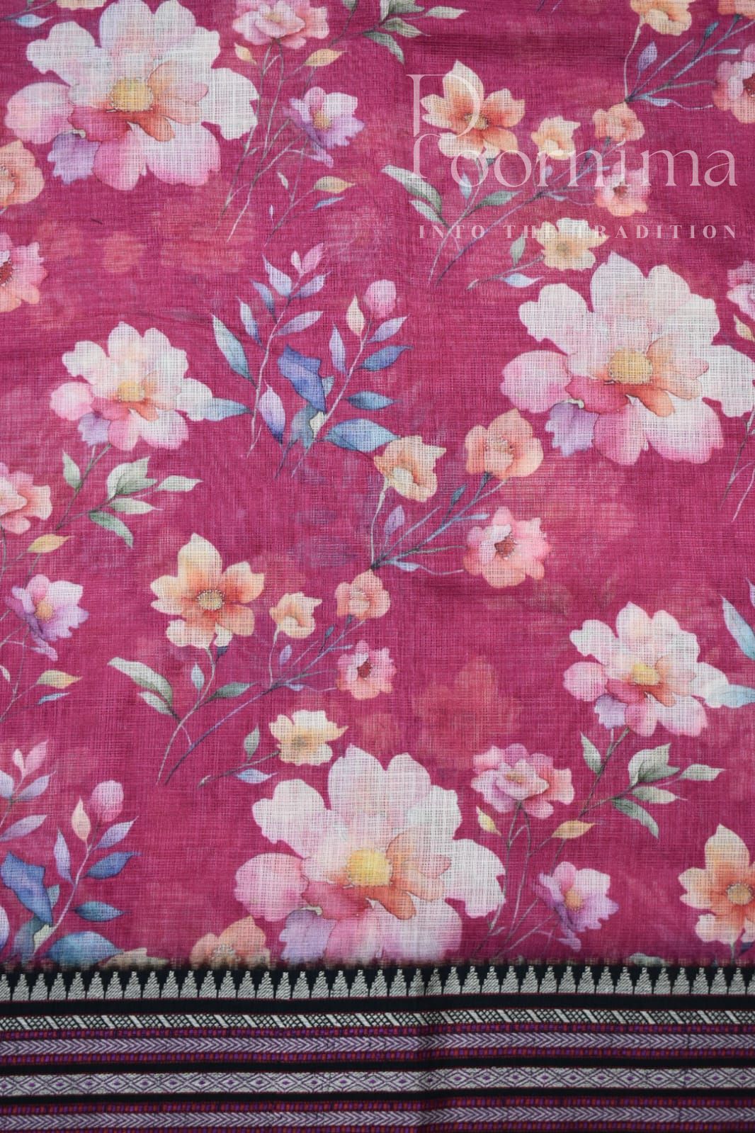 DARK PINK-KOTA VIDARBHA BORDER SAREE