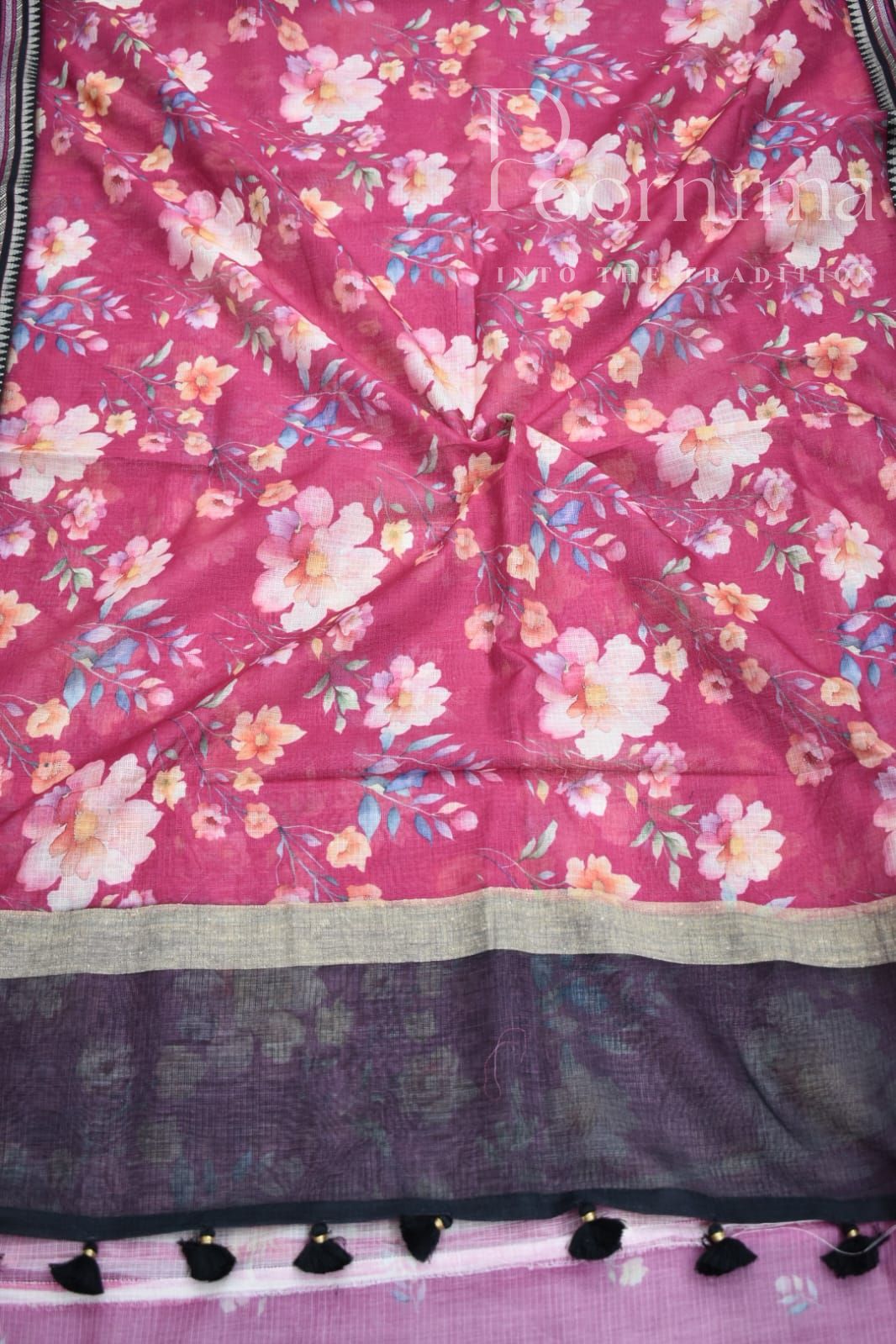 DARK PINK-KOTA VIDARBHA BORDER SAREE