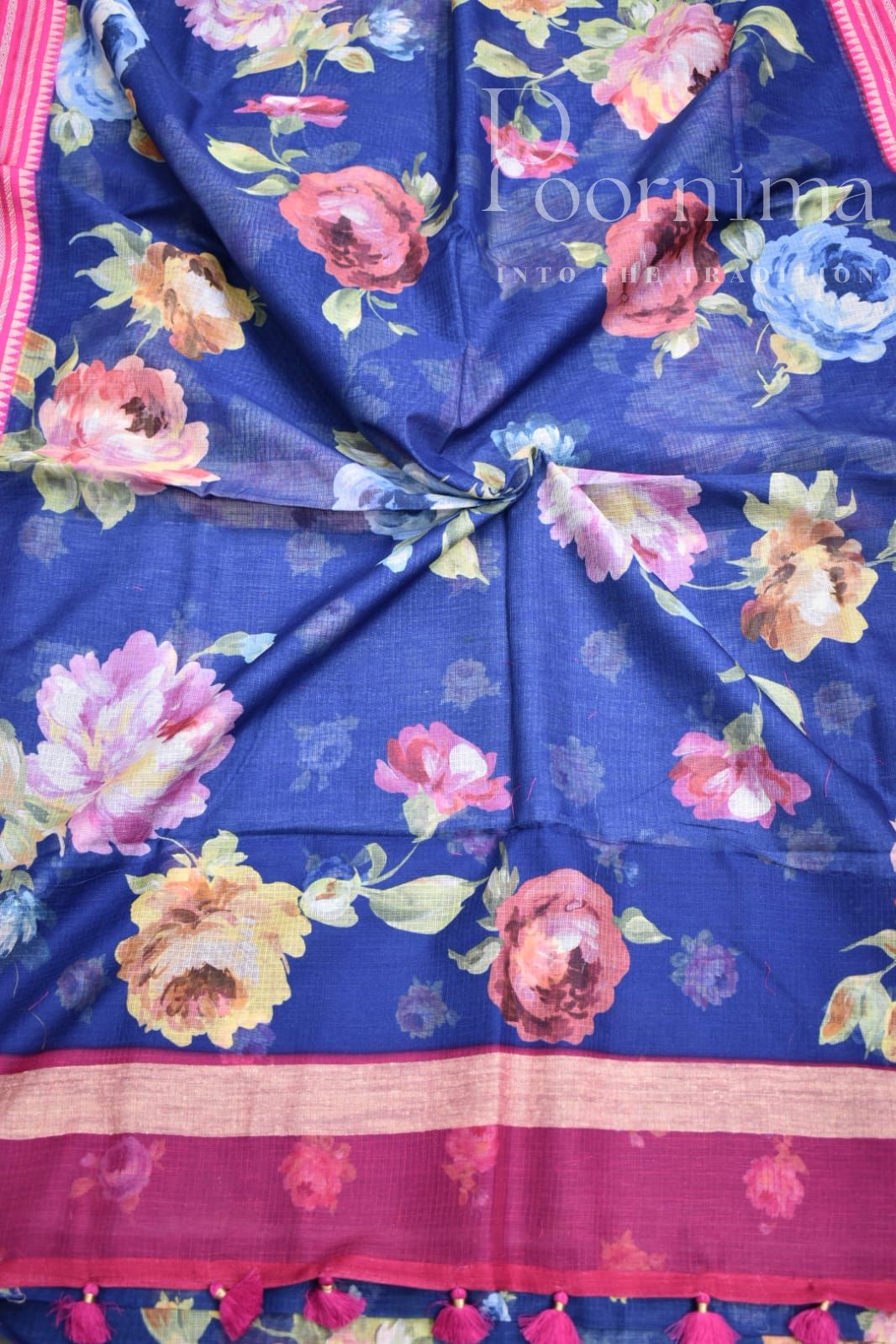 BLUE-KOTA VIDARBHA BORDER SAREE