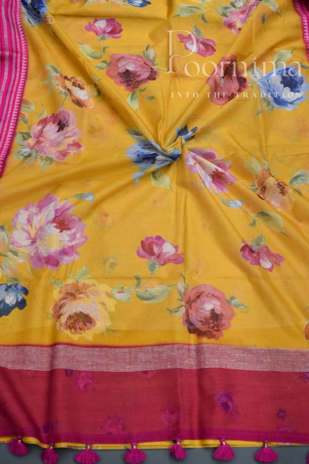 YELLOW-KOTA VIDARBHA  BORDER SAREES