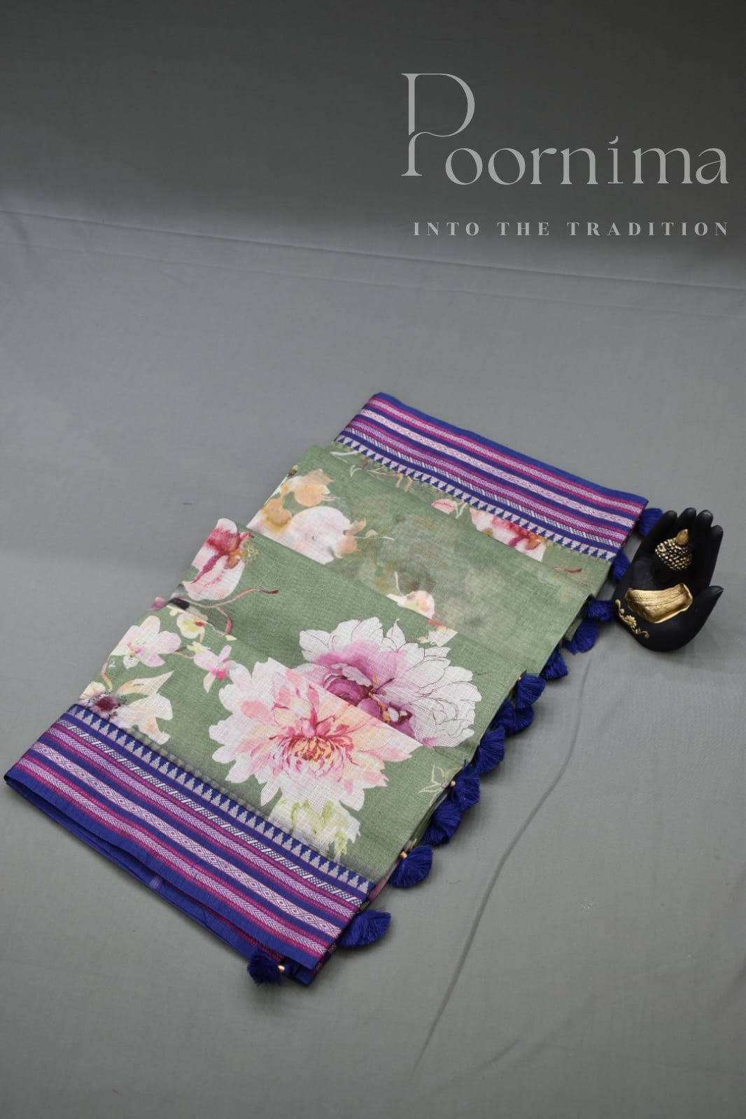 PISTA GREEN-KOTA VIDARBHA  BORDER SAREES