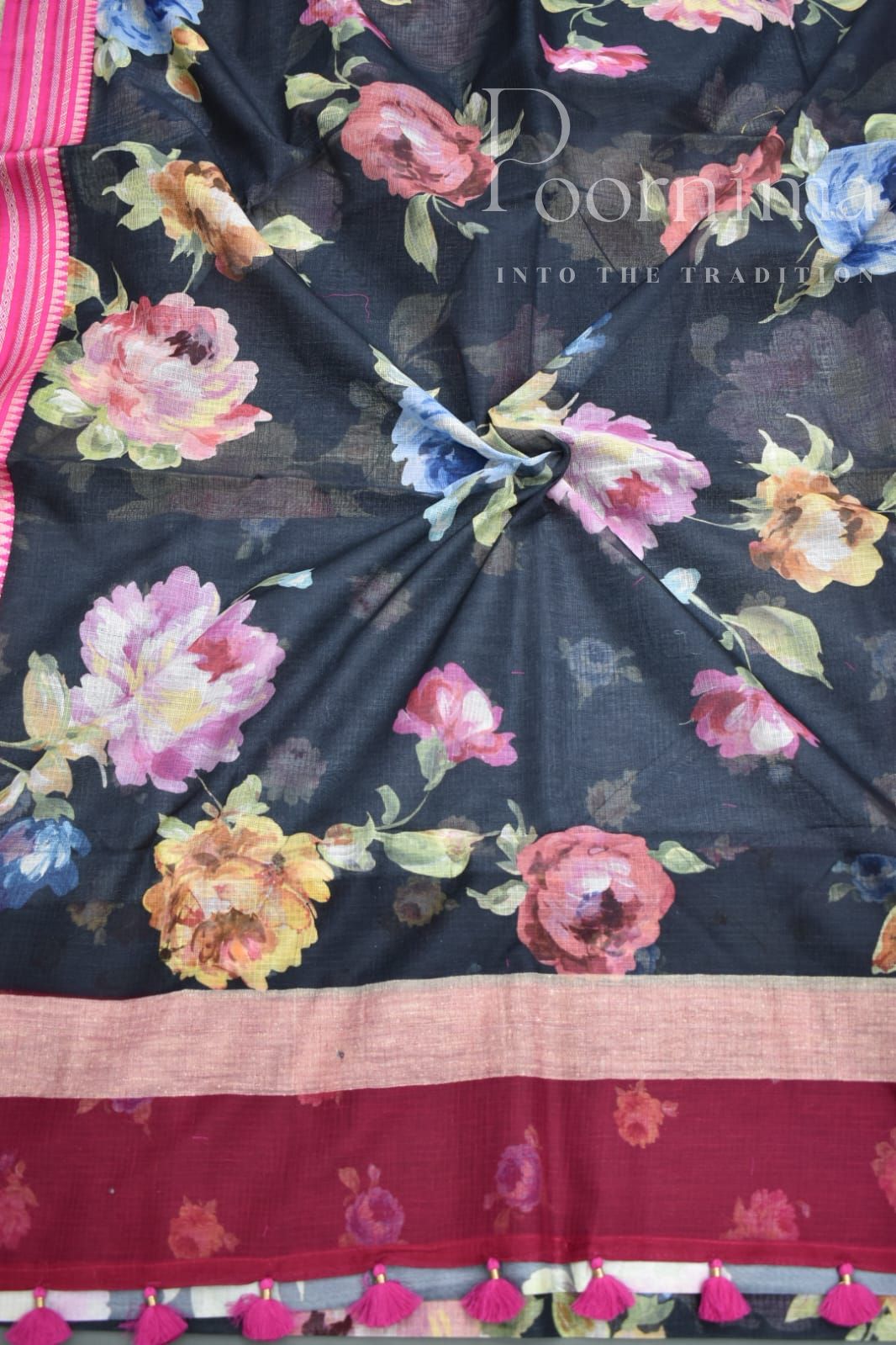 BLACK-KOTA VIDARBHA  BORDER SAREES