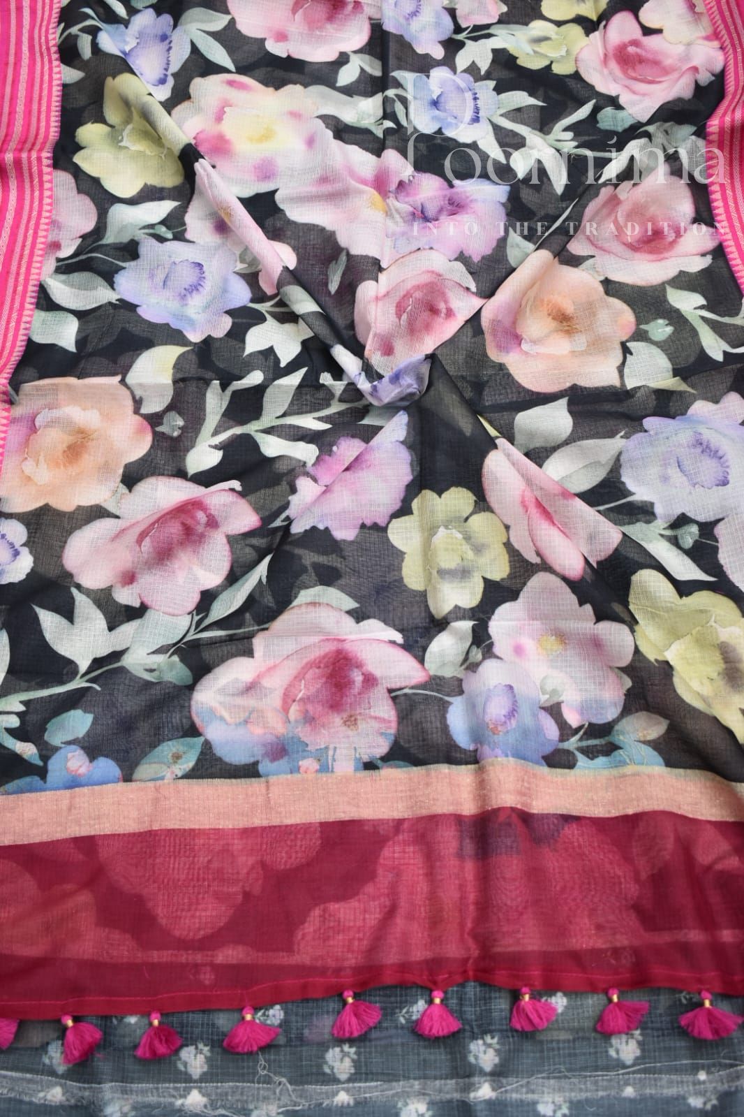 BLACK-KOTA VIDARBHA  BORDER SAREES