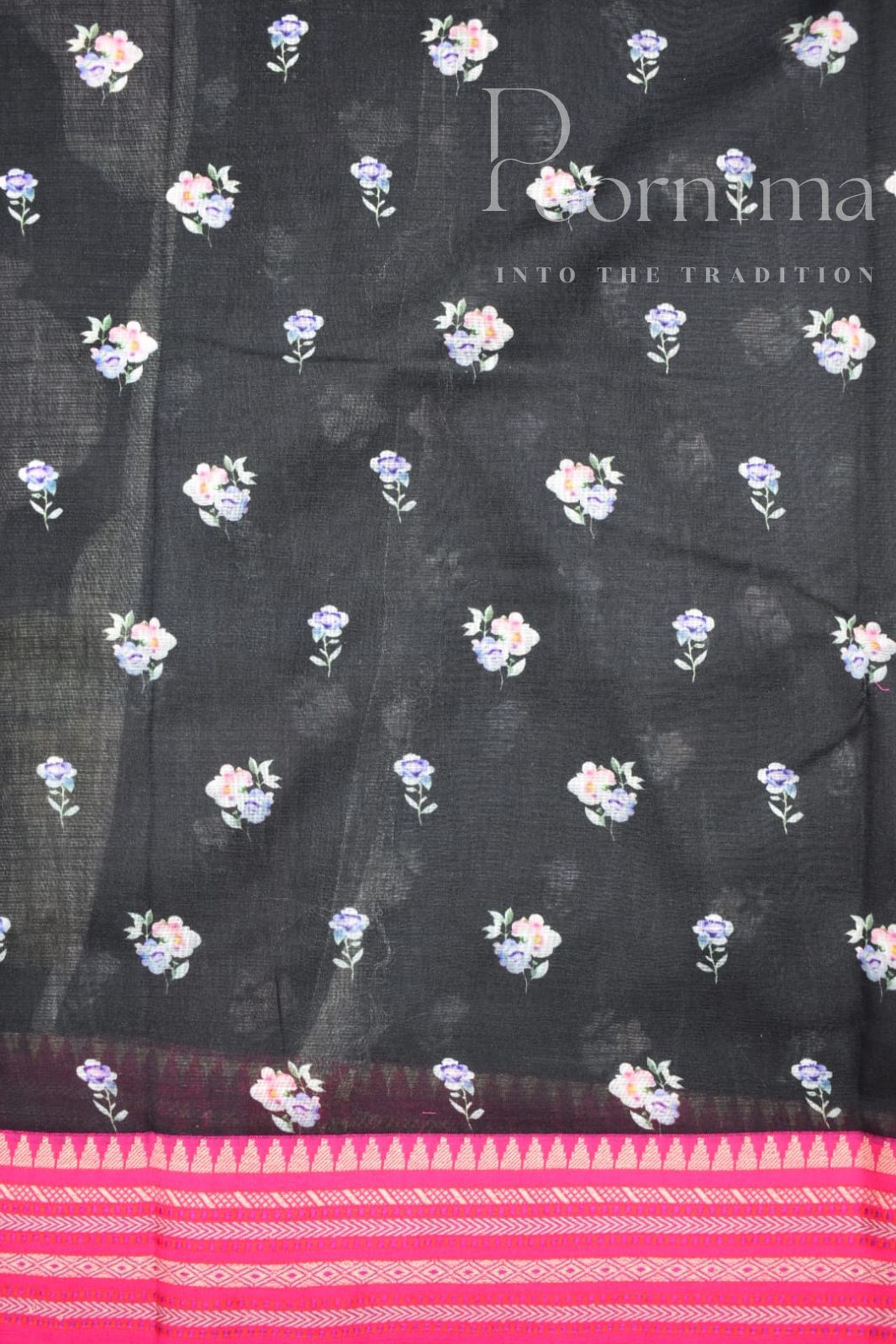 BLACK-KOTA VIDARBHA  BORDER SAREES