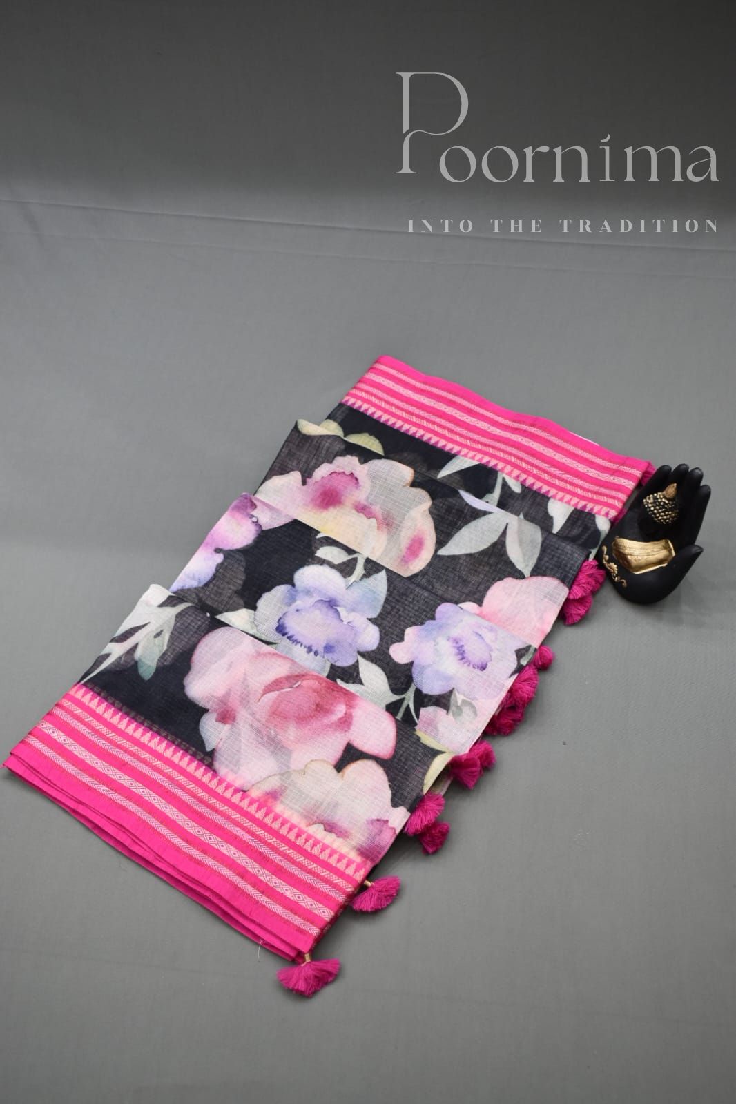 BLACK-KOTA VIDARBHA  BORDER SAREES