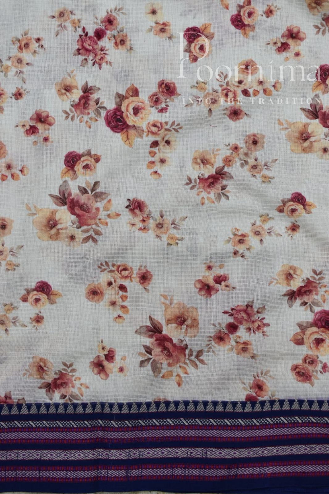 CREAM-KOTA VIDARBHA  BORDER SAREES