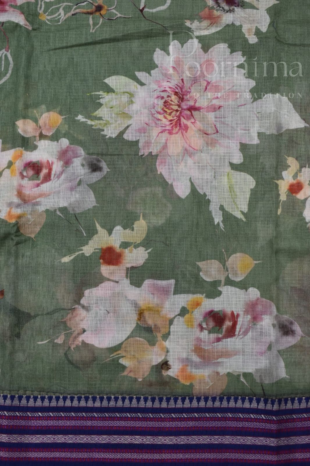 GREEN- KOTA VIDARBHA BORDER SAREE