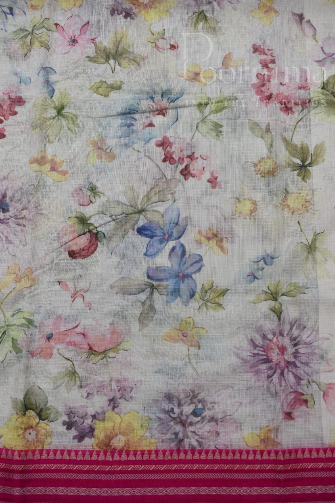 HALF WHITE- KOTA VIDARBHA BORDER SAREE