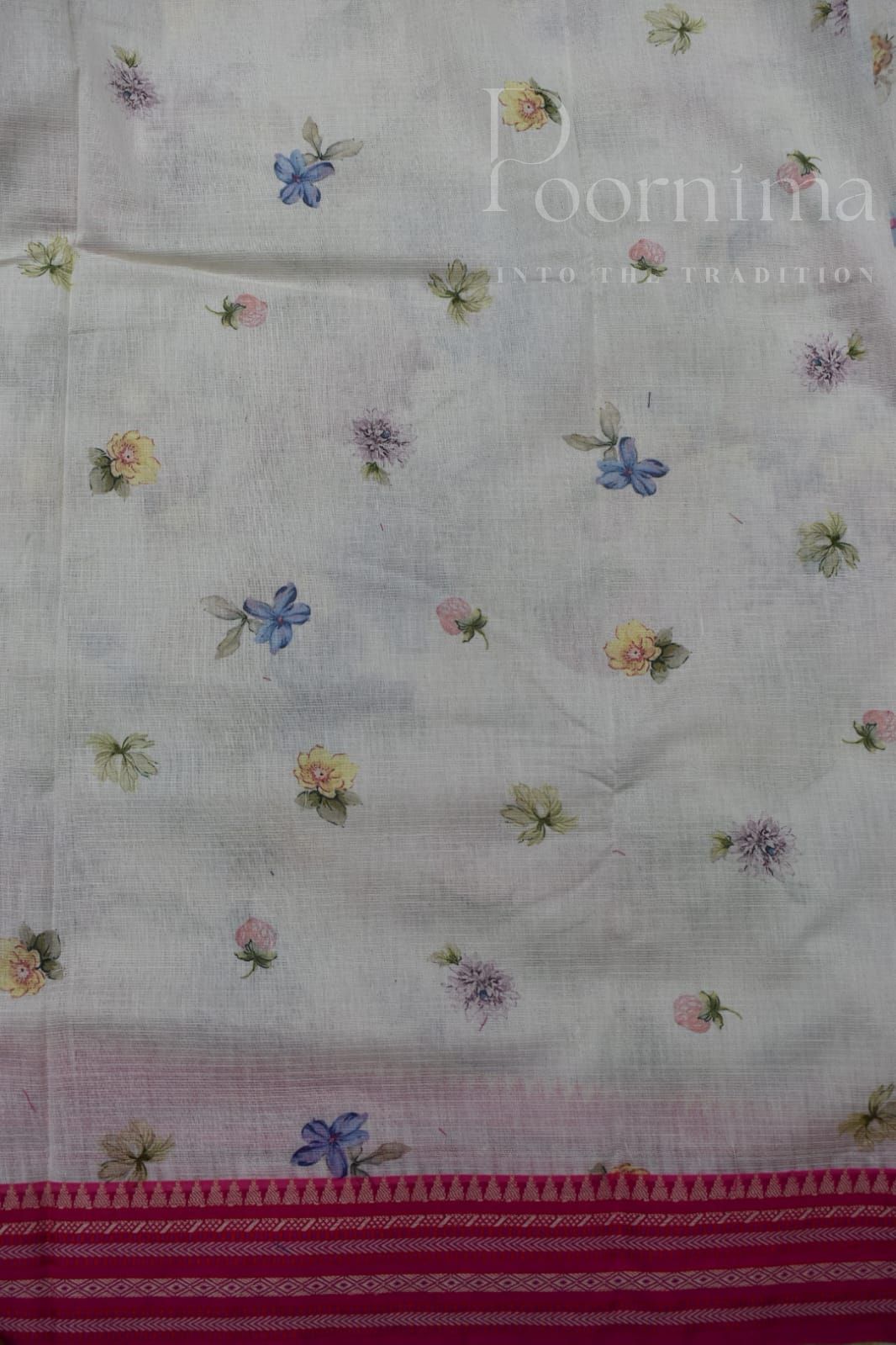 HALF WHITE- KOTA VIDARBHA BORDER SAREE