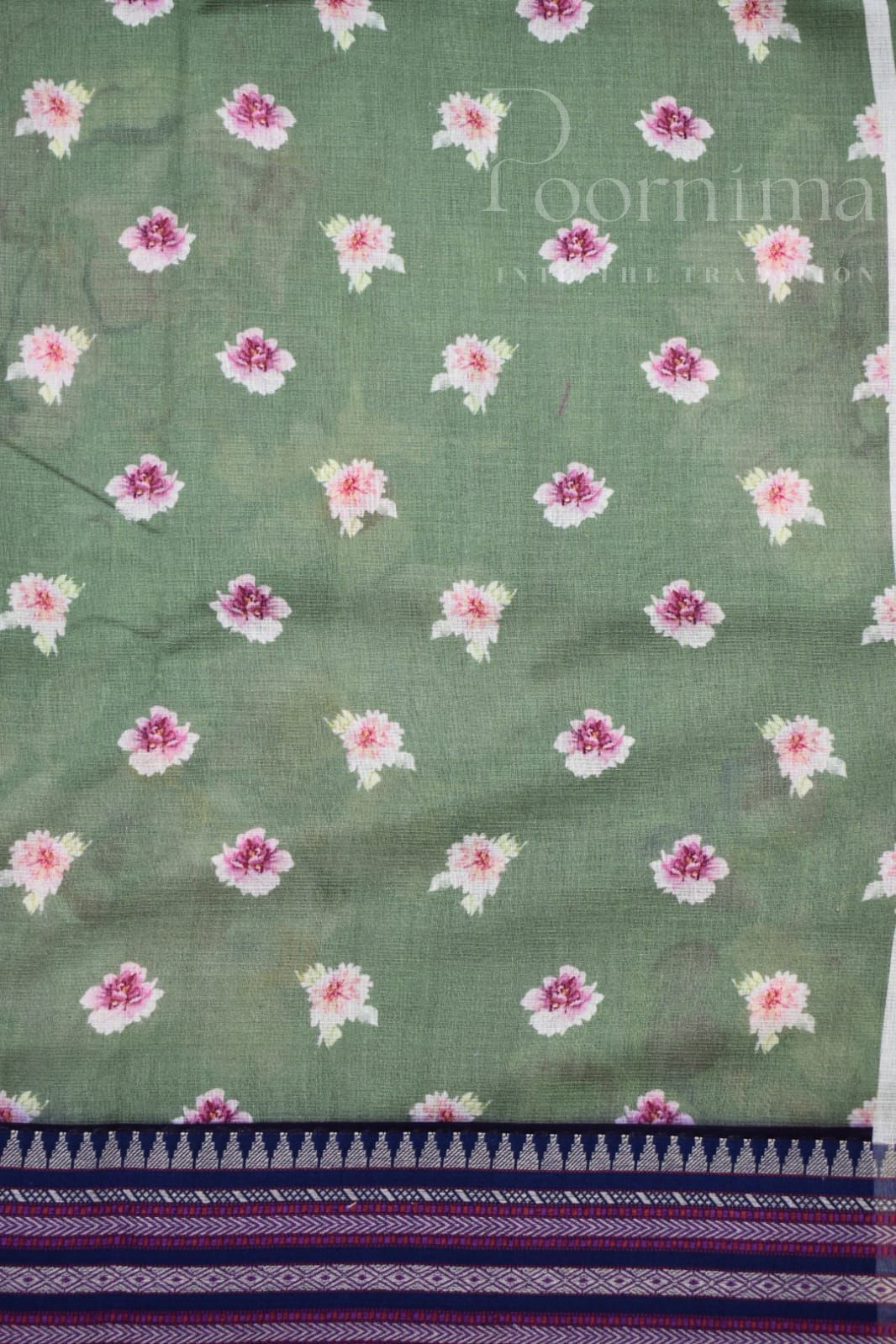 GREEN- KOTA VIDARBHA BORDER SAREE