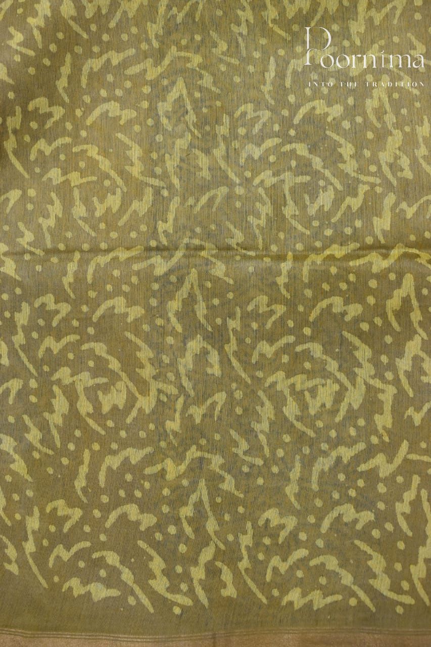 MEHANDI GREEN- COTTON SILK SAREE