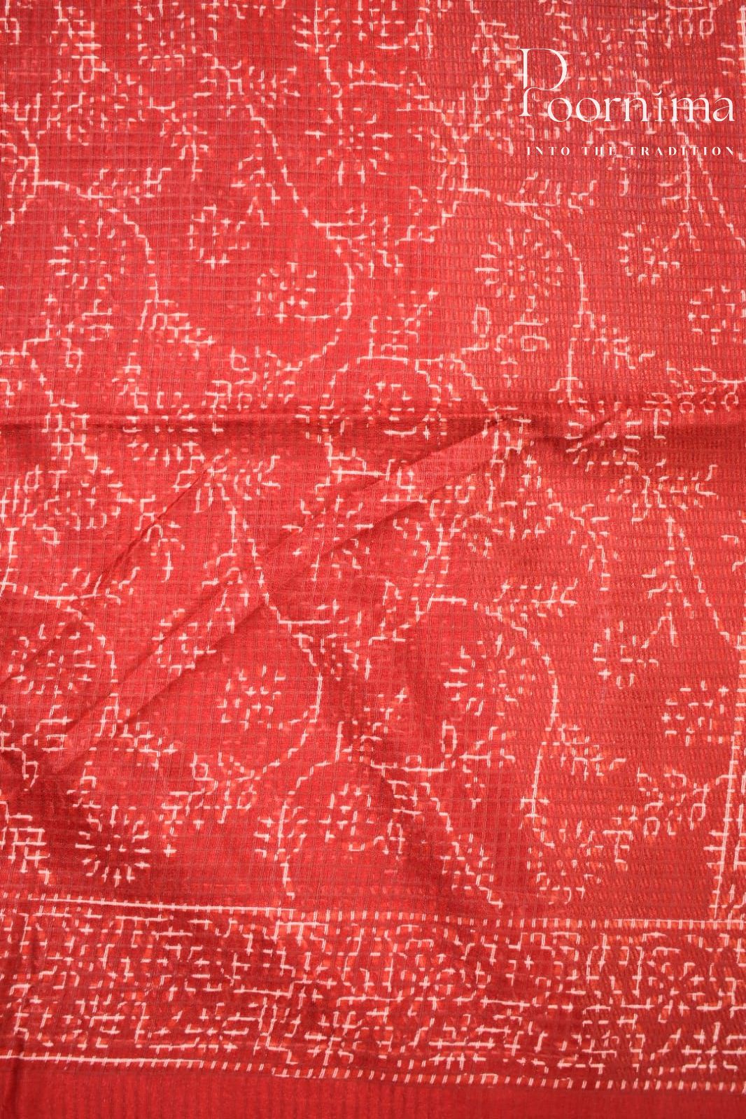 RED- BAGALPUR CHECKS SAREE