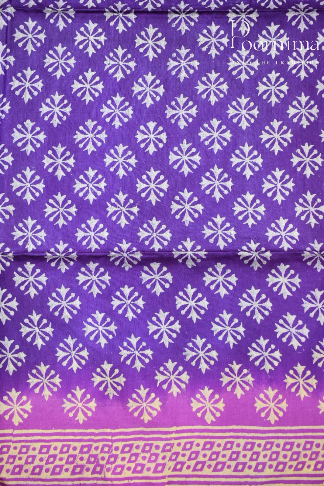 VIOLET-COTTON SILK SAREE