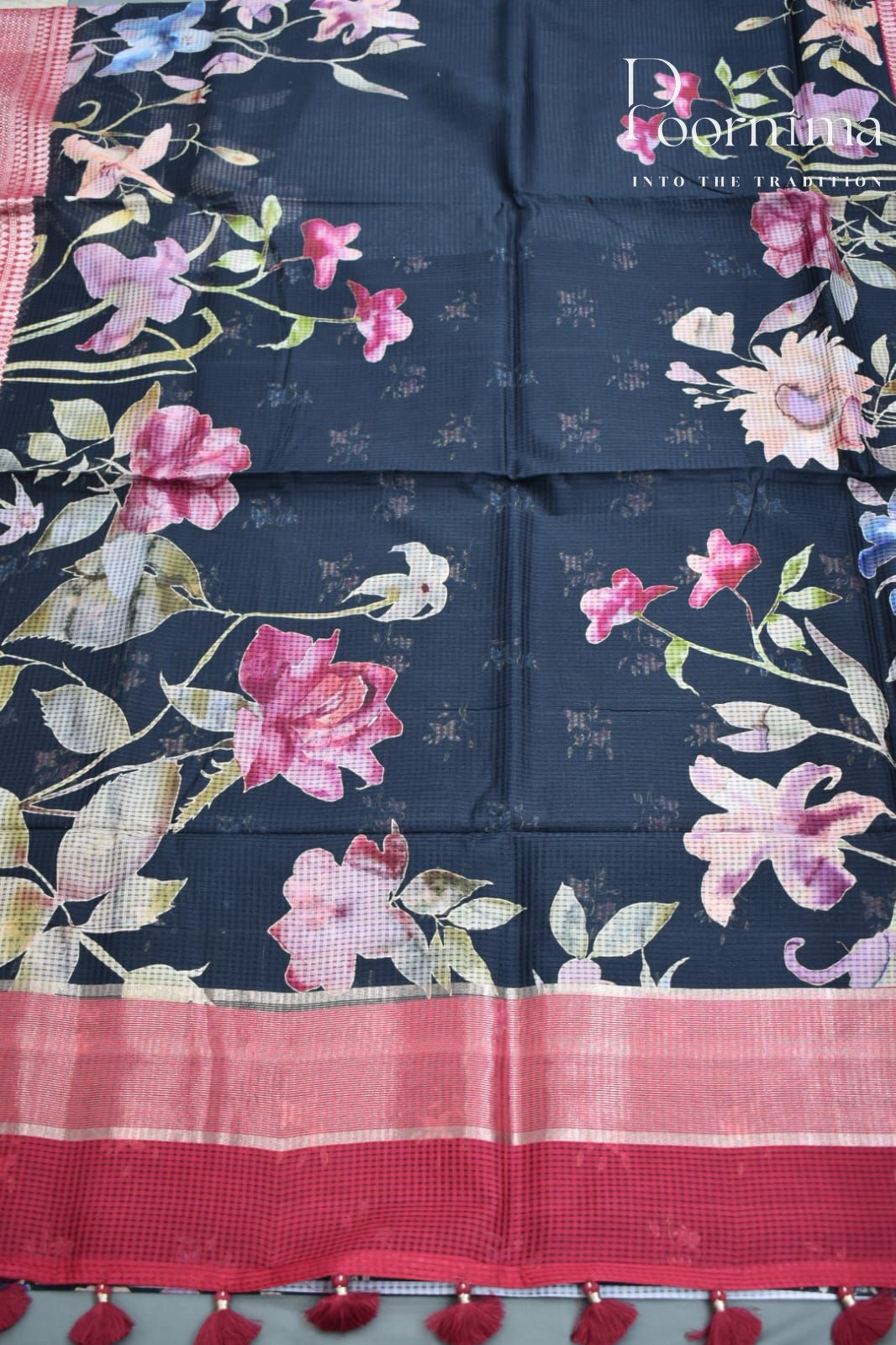 BLACK- BANANA WEAVING SAREE