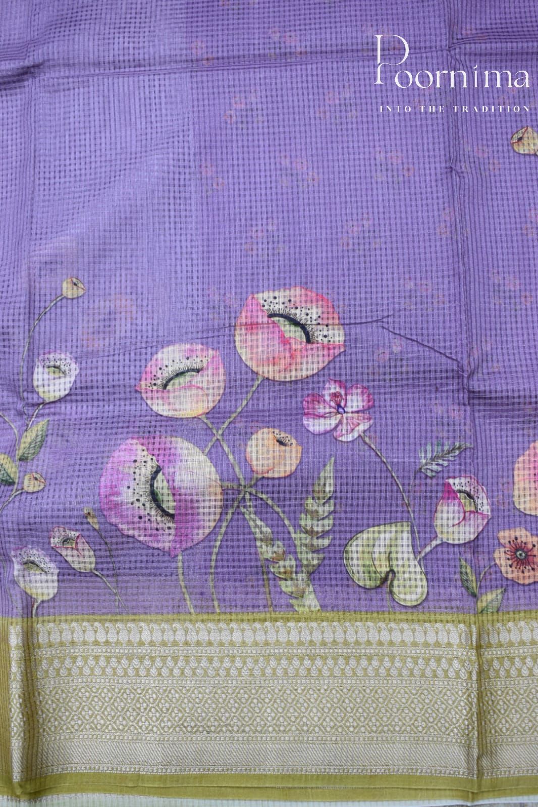 PURPLE- BANANA WEAVING  SAREE