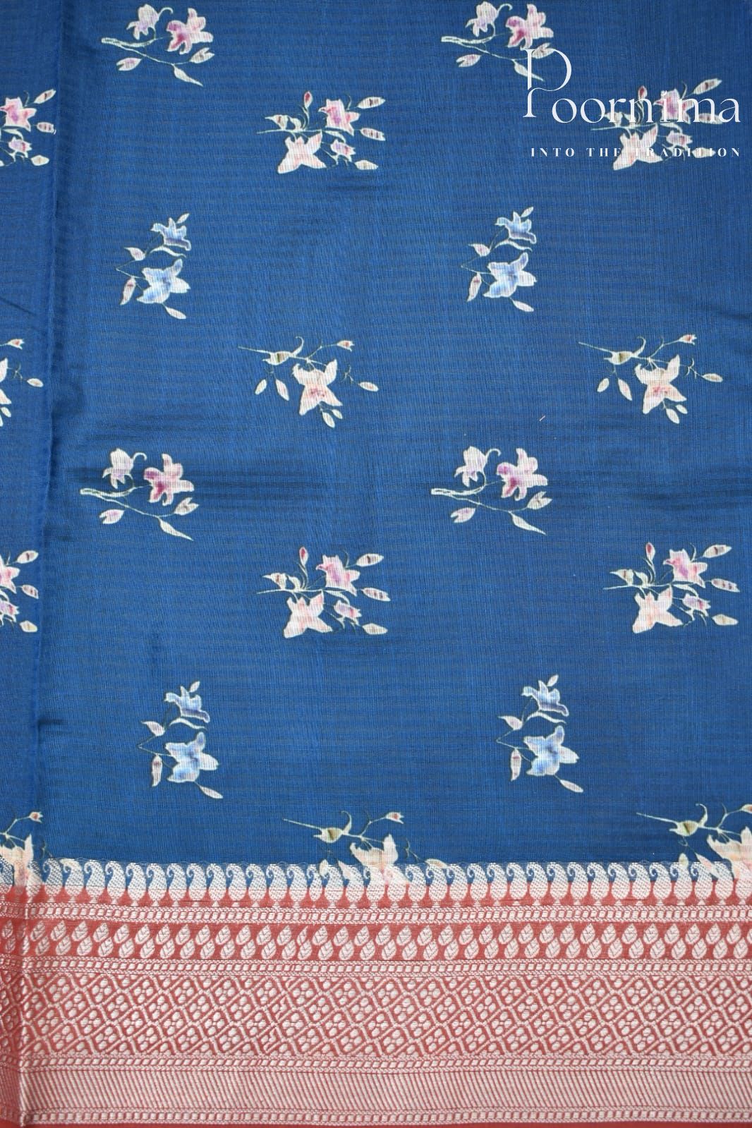 AZURE BLUE- BANANA WEAVING SAREE