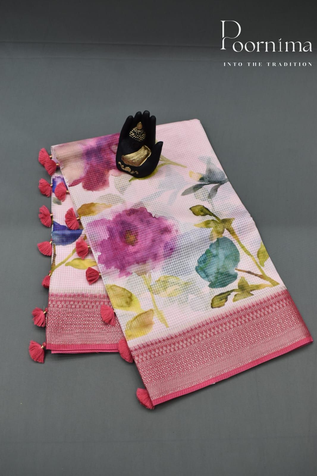 ONION PINK- BANANA WEAVING SAREE