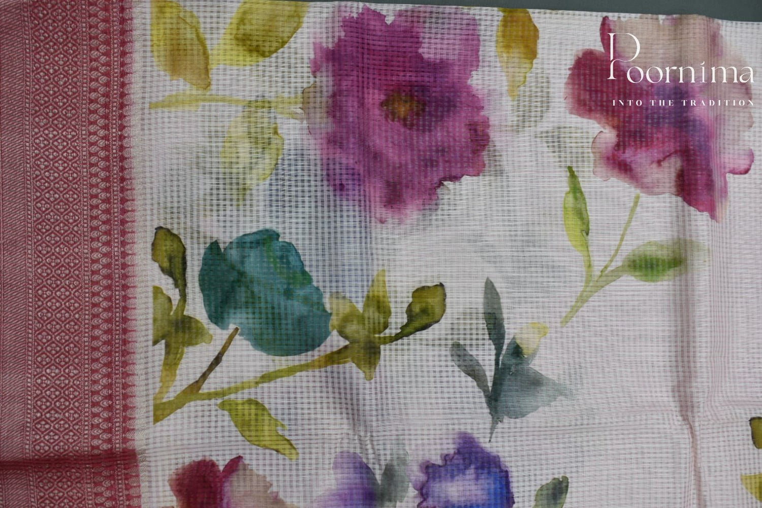 ONION PINK- BANANA WEAVING SAREE