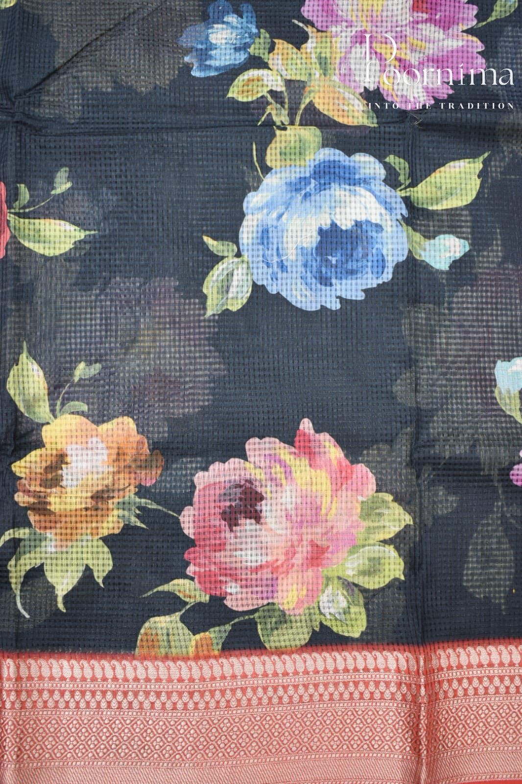 BLACK- BANANA WEAVING SAREE