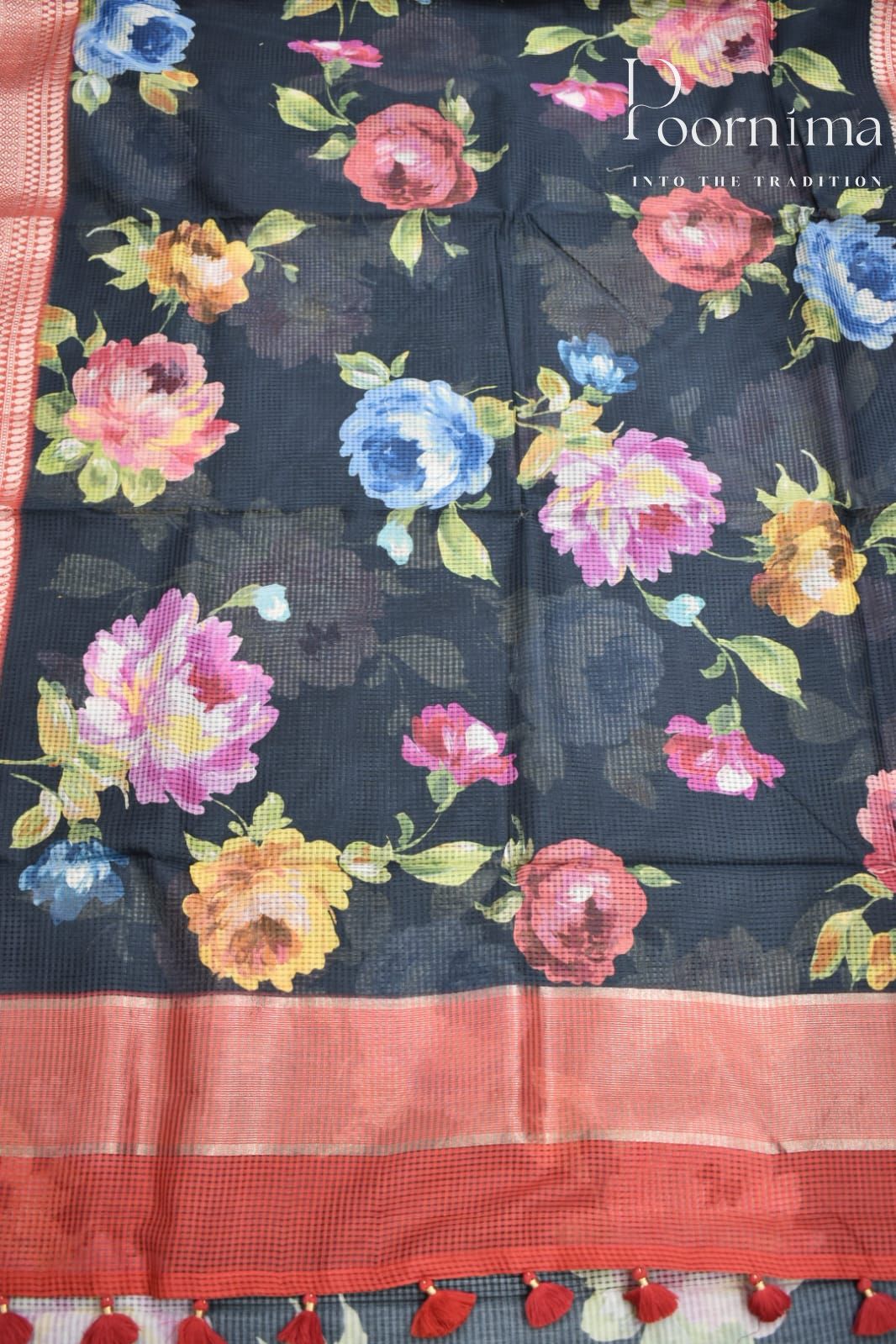 BLACK- BANANA WEAVING SAREE