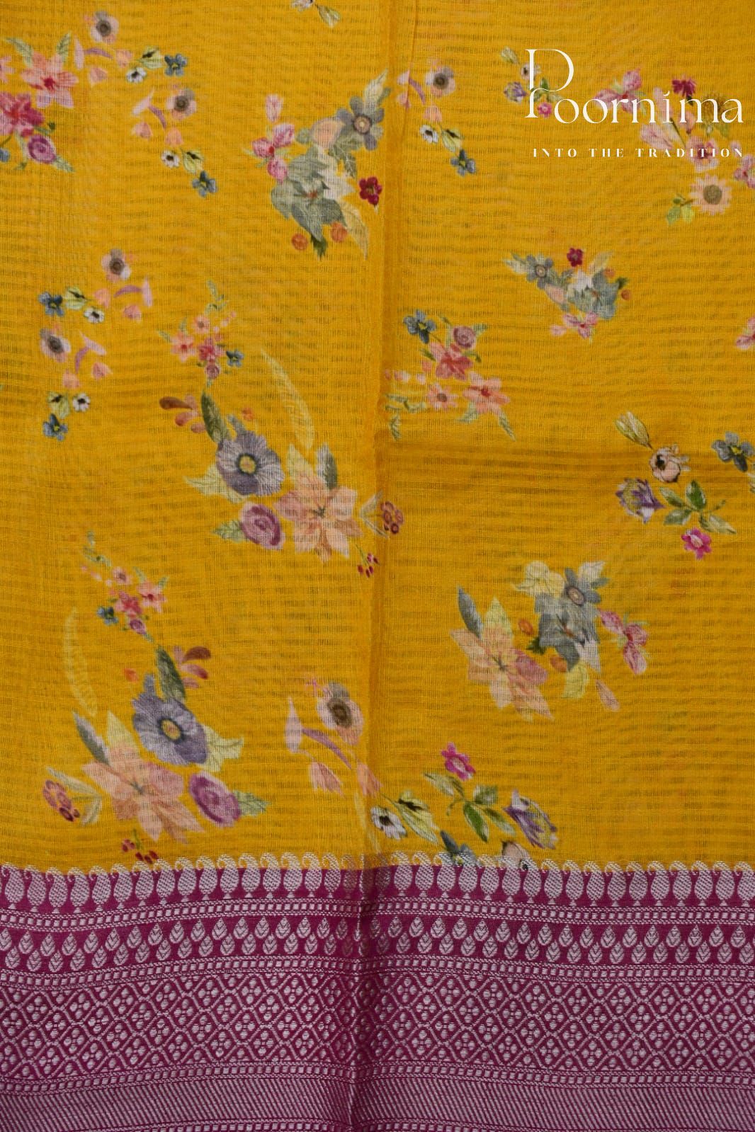 YELLOW- BANANA WEAVING SAREE