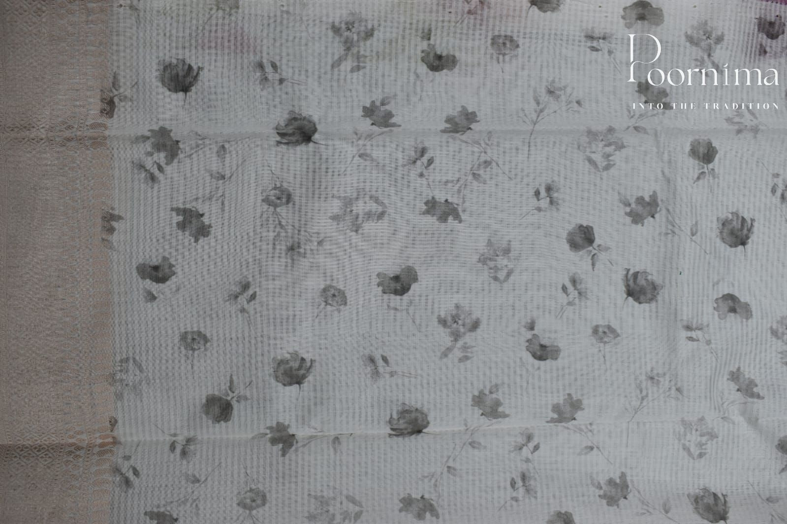 WHITE- BANANA WEAVING SAREE