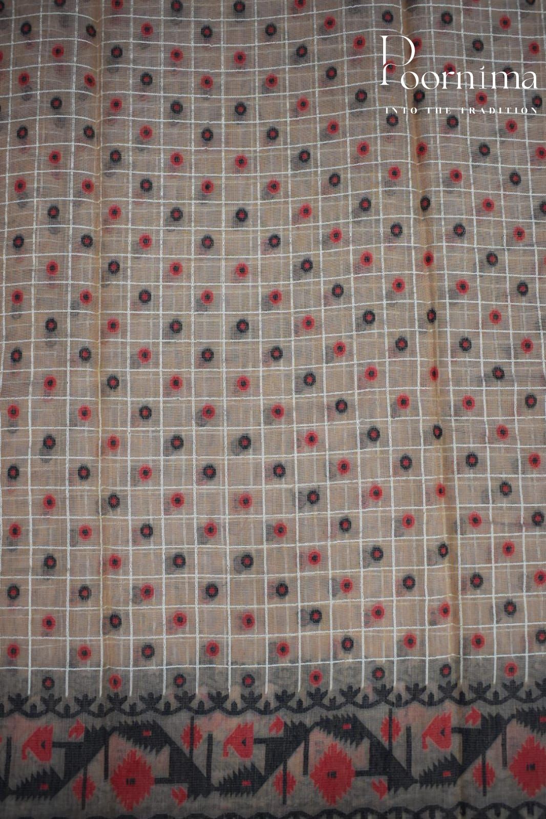 LIGHT BROWN- JAMDANI SAREE
