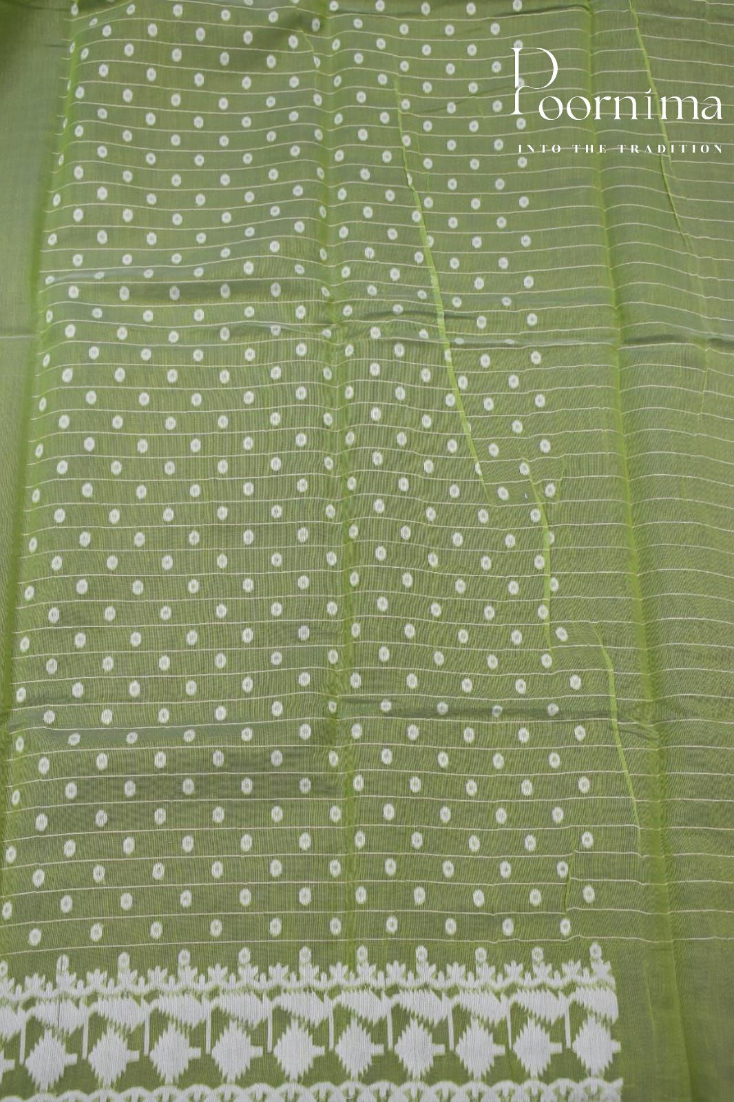 MEHANDI GREEN- JAMDANI SAREE