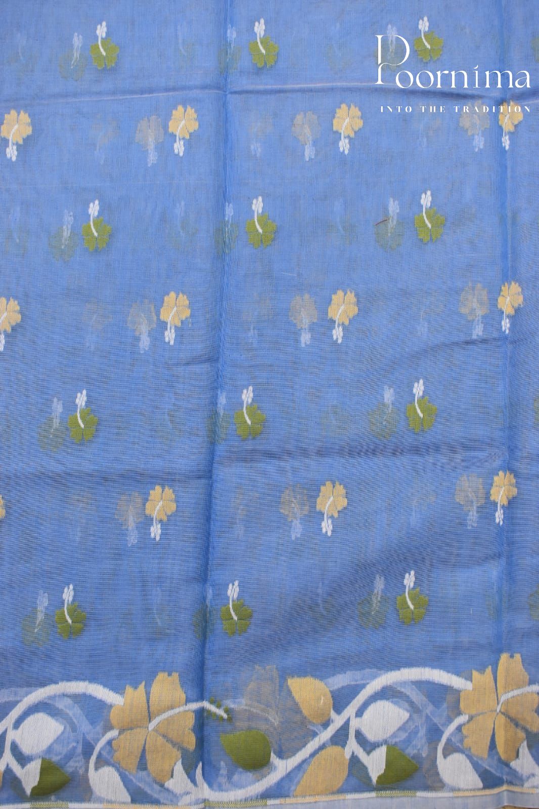 BLUE- JAMDANI SAREE