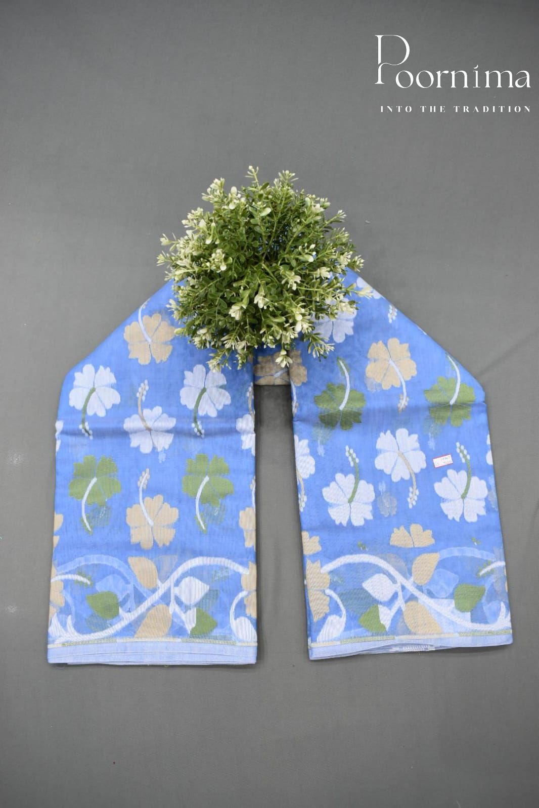 BLUE- JAMDANI SAREE