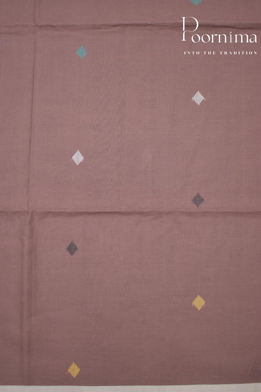BROWN- PURE JAMDANI SAREE