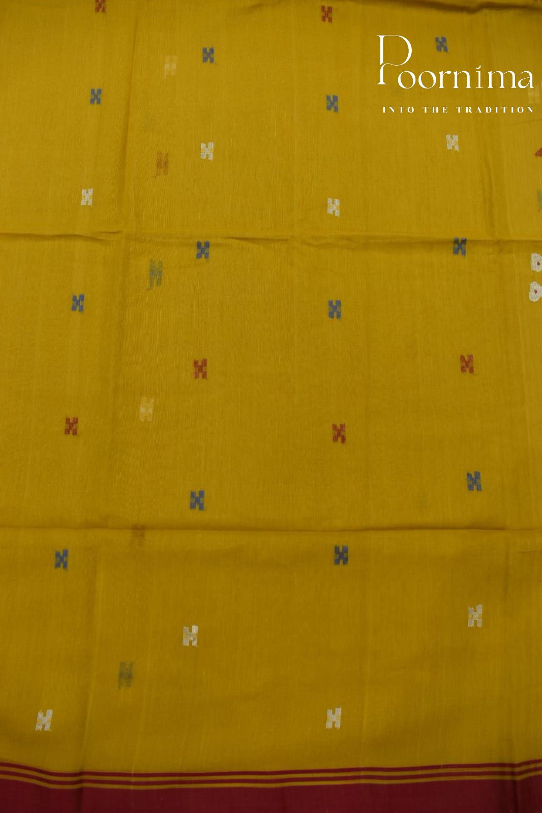 YELLOW- PURE JAMDANI SAREE