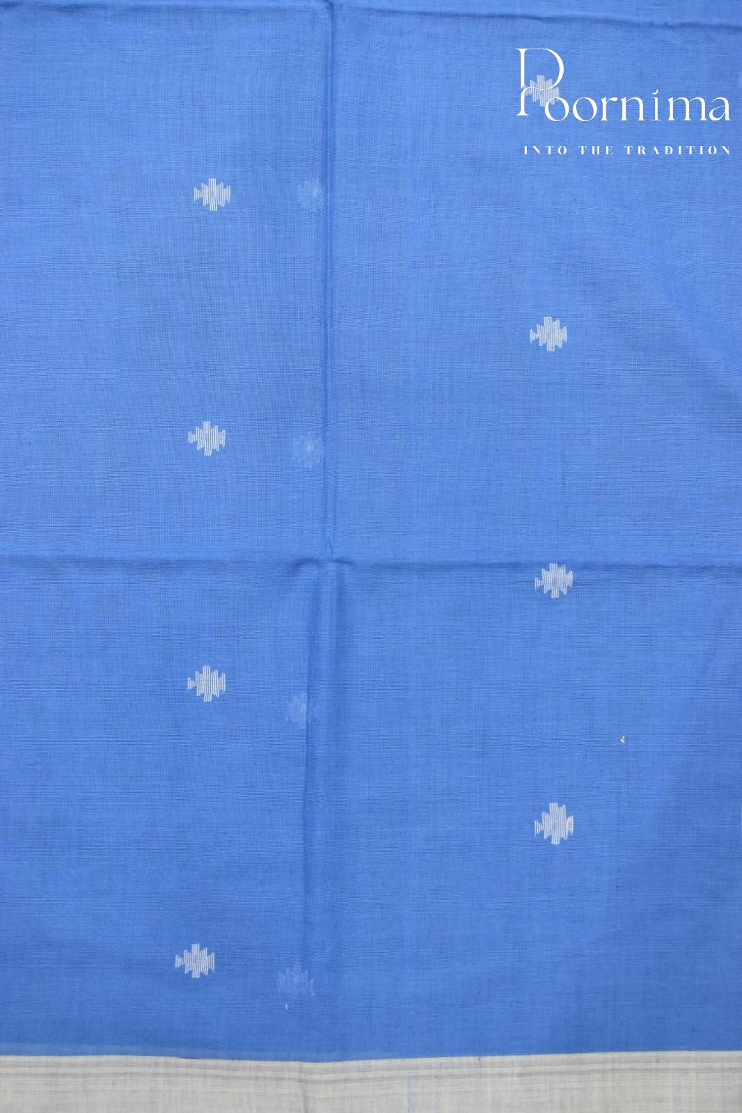 SKY BLUE- PURE JAMDANI SAREE