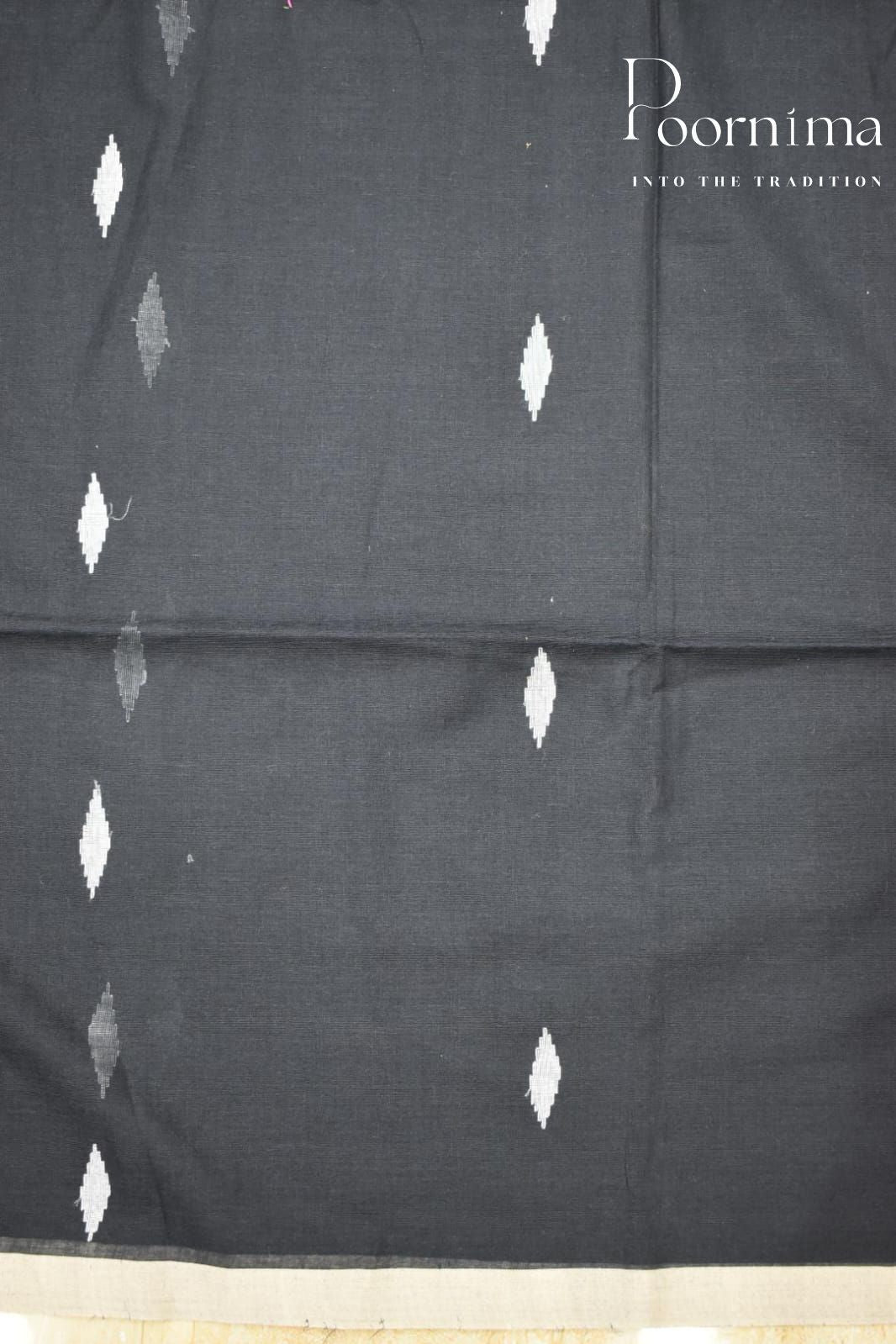 BLACK- PURE JAMDANI SAREE