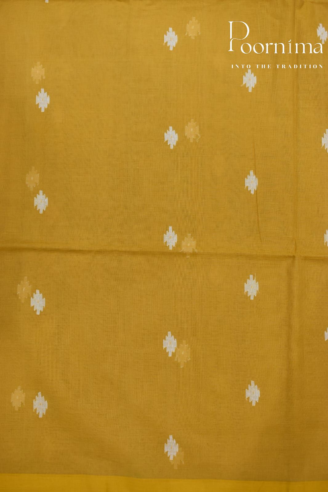 MUSTARD YELLOW- PURE JAMDANI SAREE