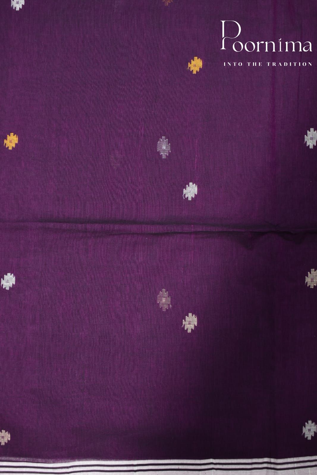 DARK PURPLE- PURE JAMDANI SAREE