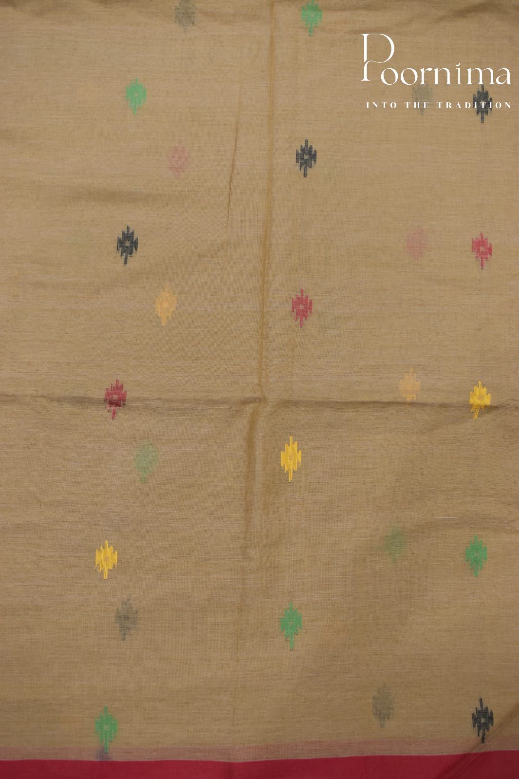 CHINNAMON BROWN- PURE JAMDANI SAREE
