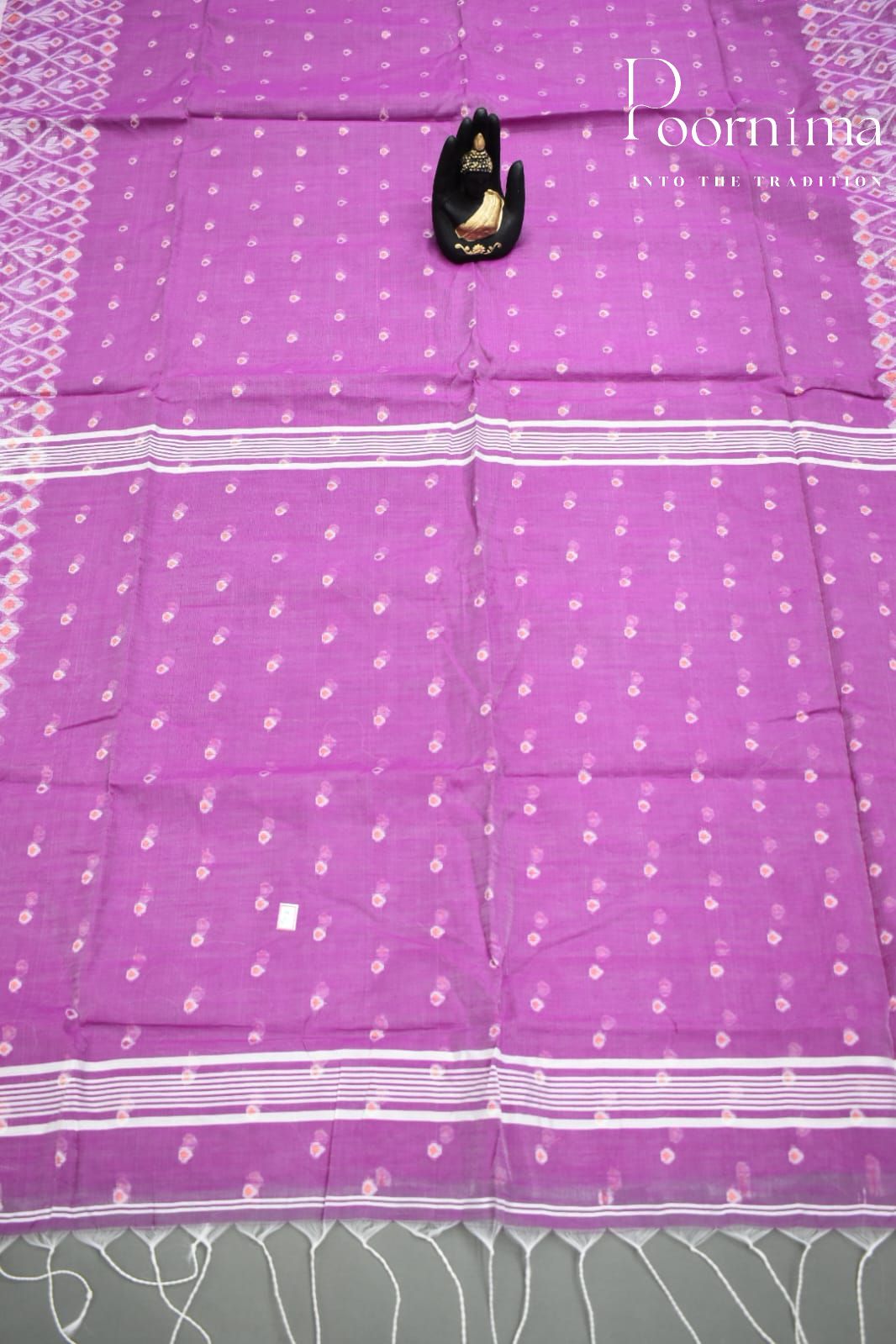MAGENTA- HANDLOOM SICO JAMDANI SAREE