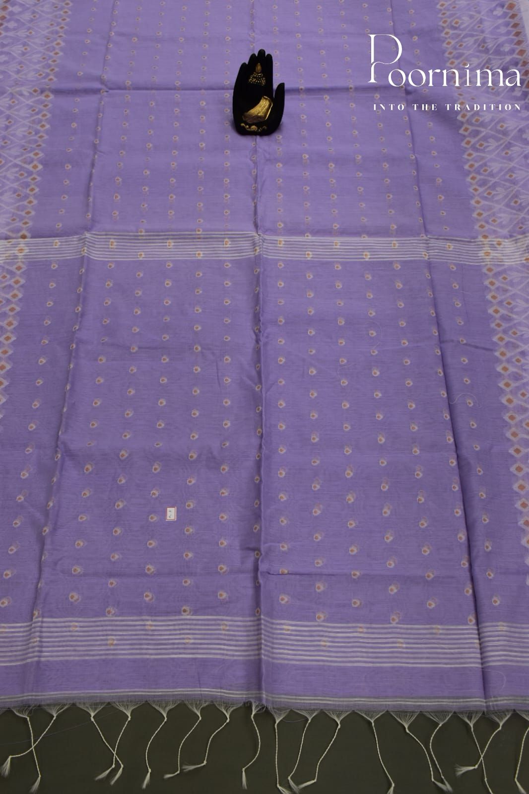 LIGHT PURPLE- HANDLOOM SICO JAMDANI SAREE
