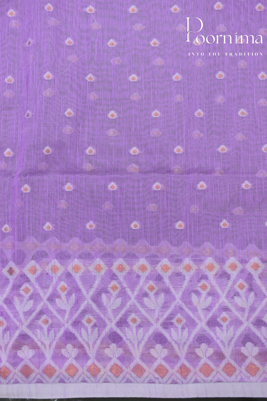 PURPLE- HANDLOOM SICO JAMDANI SAREE
